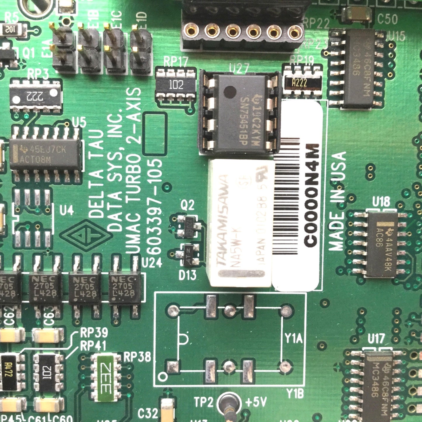 Used Delta Tau UMAC TURBO 2-Axis Analog ASSY 603397-105 4-Axis Interface, With Panel