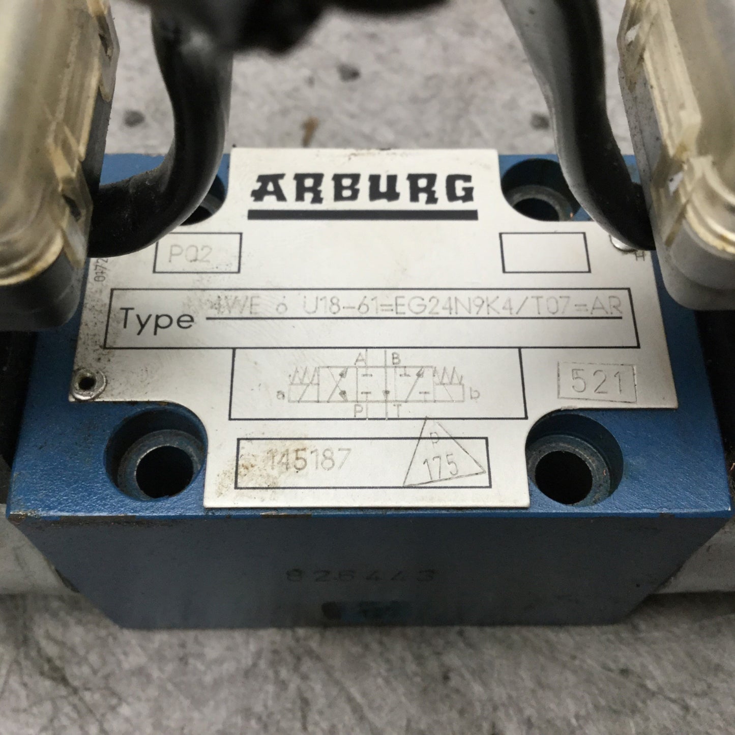 Used Arburg Bosch 4WE 6 U18-61/EG24N9K4/T07 4-Way Directional Control Solenoid Valve