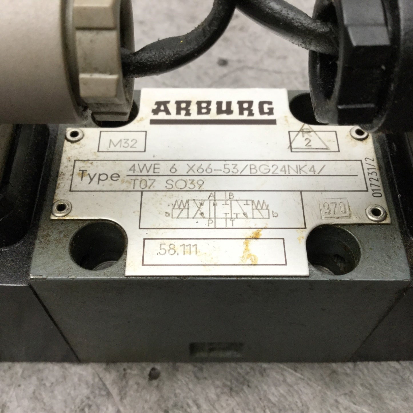 Used Arburg Bosch 4WE 6 X66-53/BG24NK4/T07 4-Way Directional Control Solenoid Valve