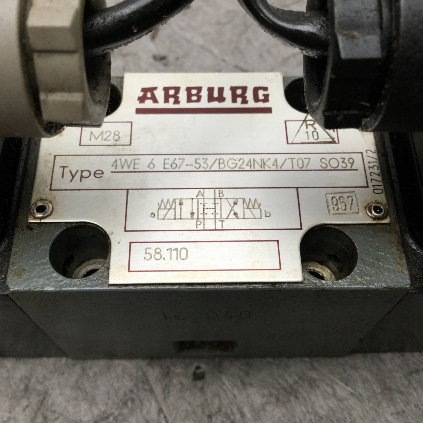 Used Arburg Bosch 4WE 6 E67-53/BG24NK4/T07 4-Way Directional Control Solenoid Valve