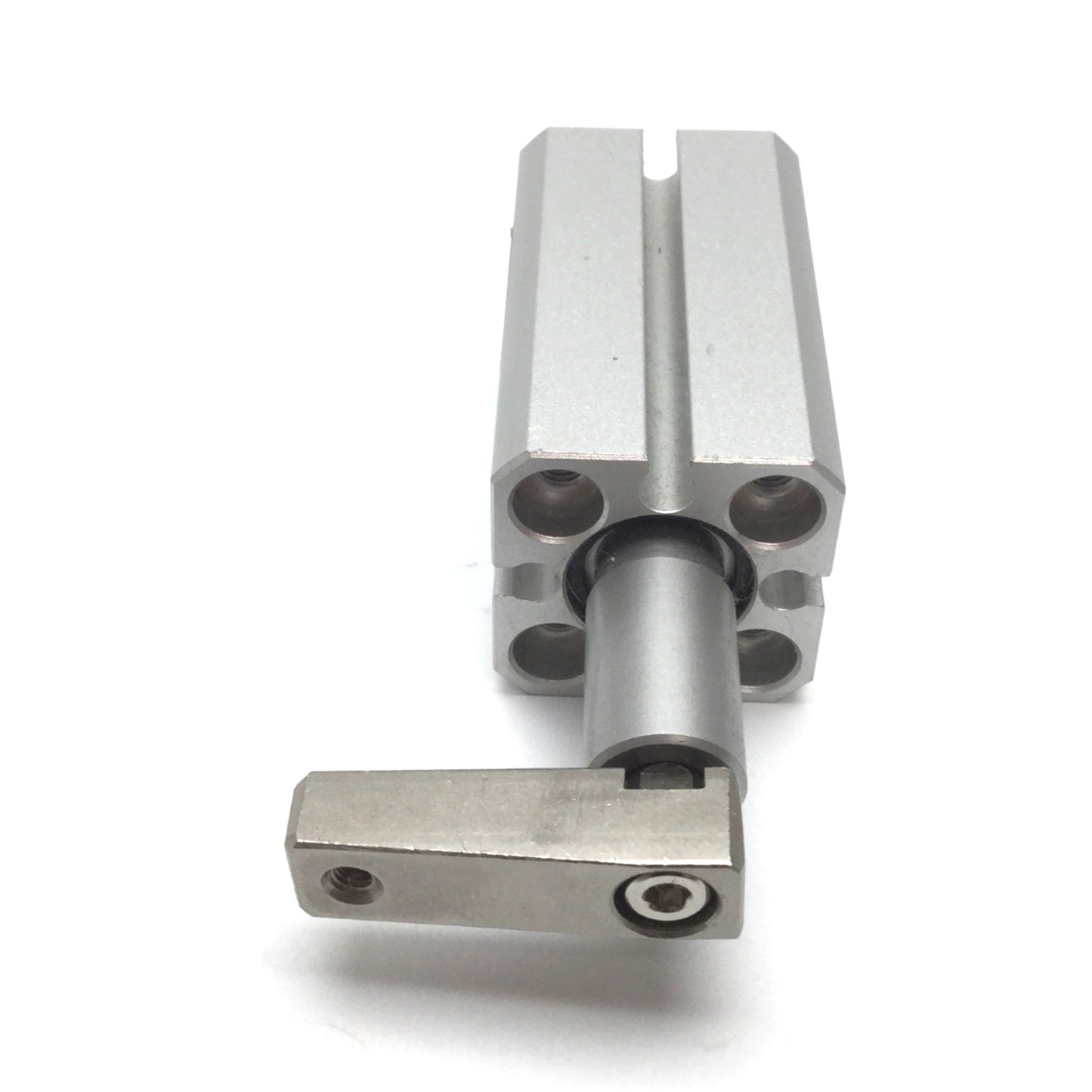 Used SMC MKB12-10RN Rotary Clamp Cylinder, Bore: 12mm, Clamp Stroke: 10mm, Clockwise