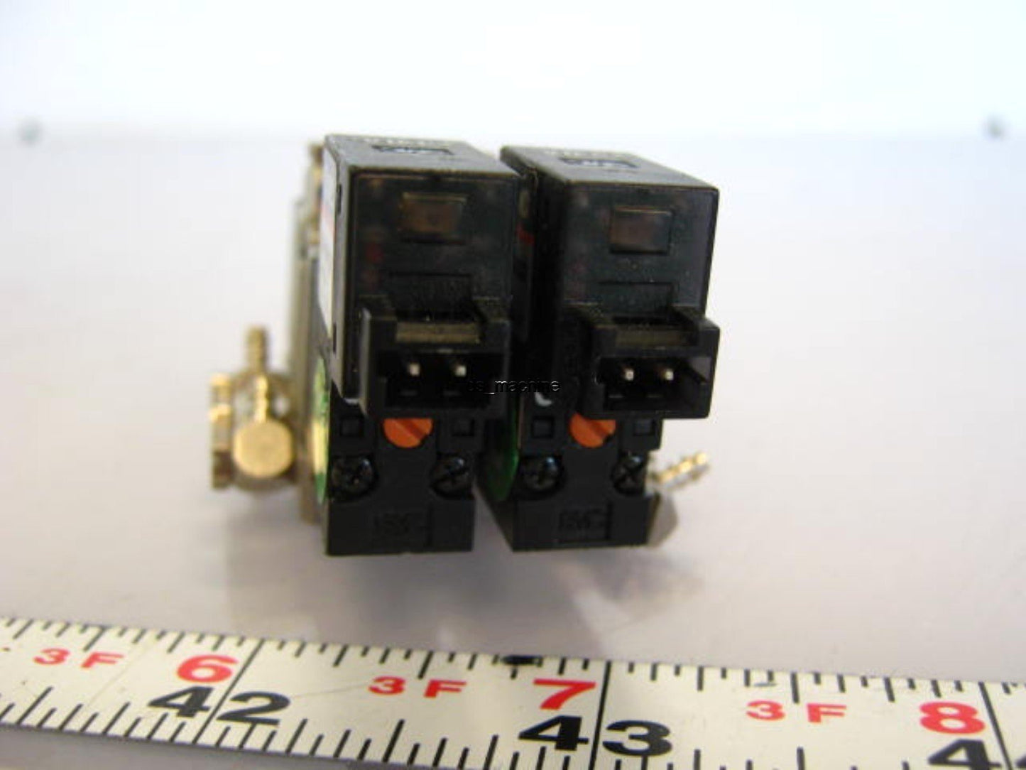Used Bank of 2 SMC 10-VJ3123 Pneumatic Solenoid Valves