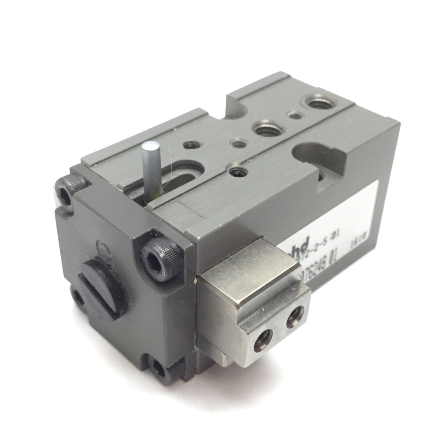 Used Phd 19072-2-5501 Micro Parallel Pneumatic Gripper, Stroke 0.43" Bore 0.5", 10-32