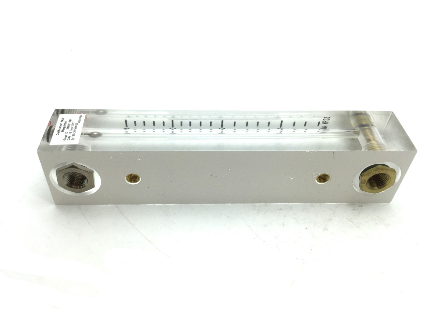 Used Dwyer VFB-52-BV Flow Meter 4" Scale 4-40 SCFH Air Brass Valve