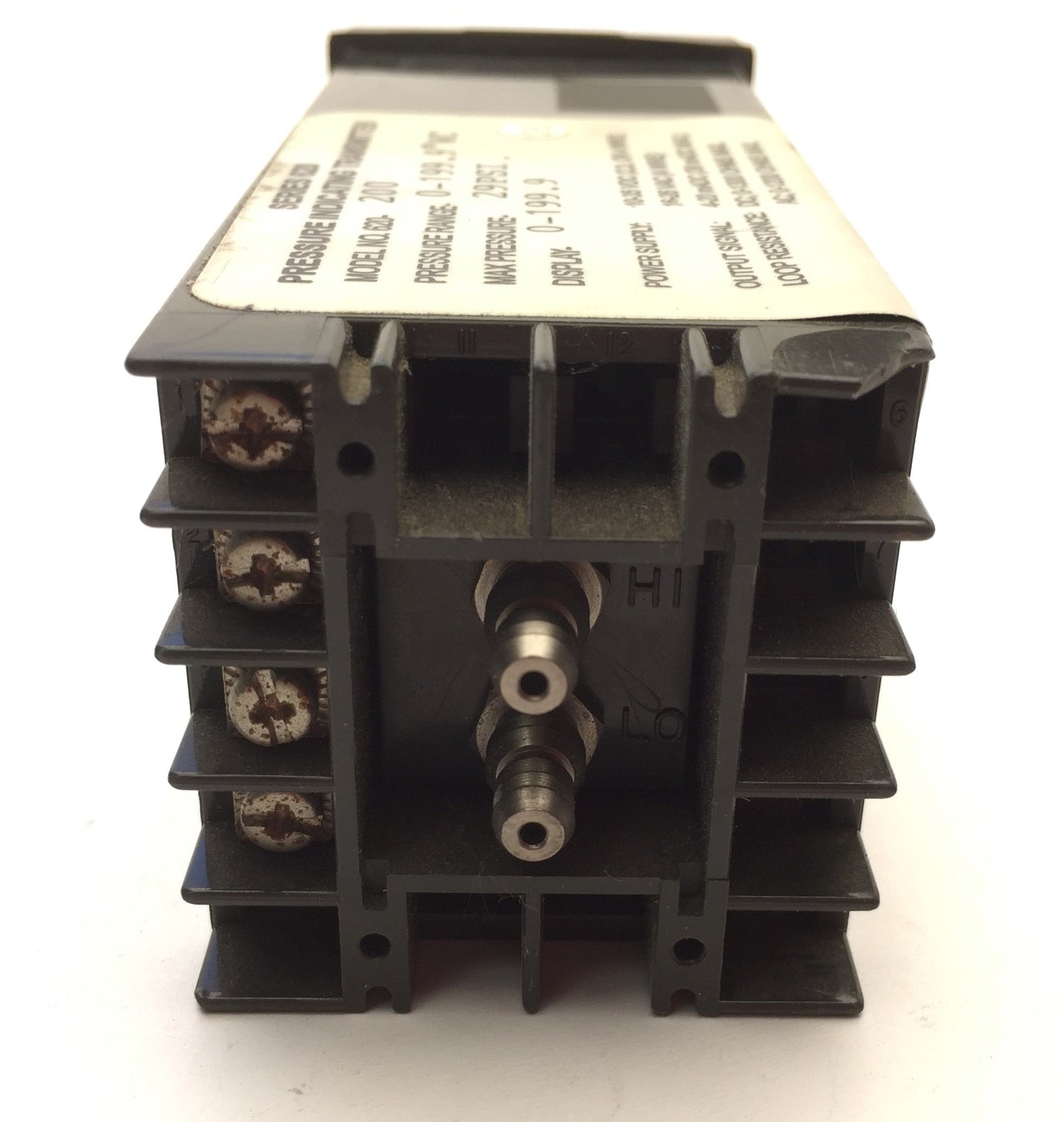 Used Dwyer 620-200 Pressure Indicating Transmitter, 0-199.9" WC, Max Pressure: 29PSI