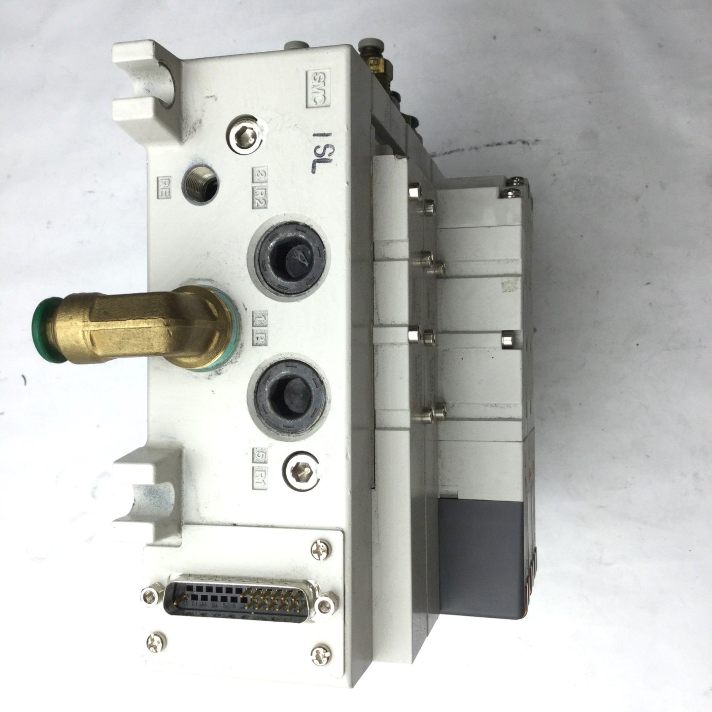 Used Bank of 3 SMC 2x VQ4200-5 & 1x VQ4100-5 Solenoid Valve, 2-Position 5-Port, 24VDC