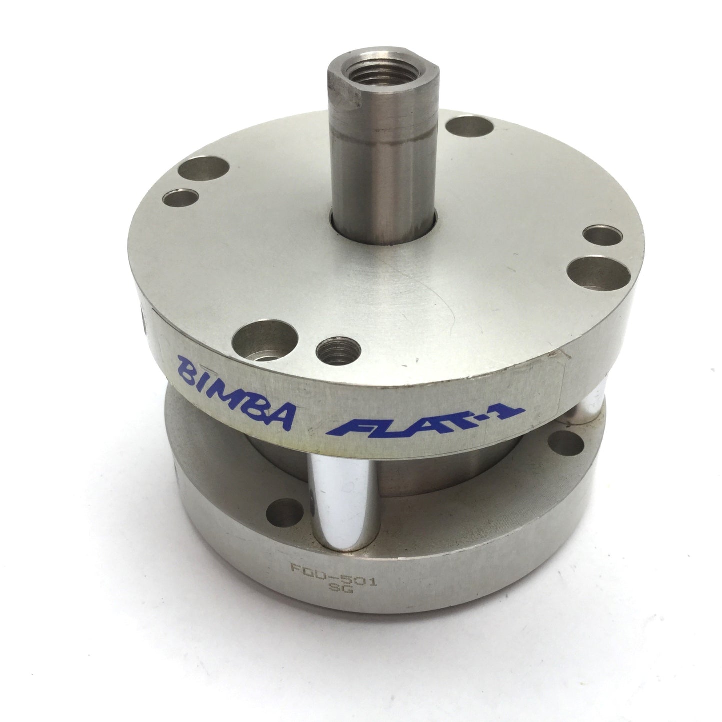 Used Bimba FOD-501 Flat-1 Double End Rod Pneumatic Cylinder, Bore: 2.5", Stroke: 1"