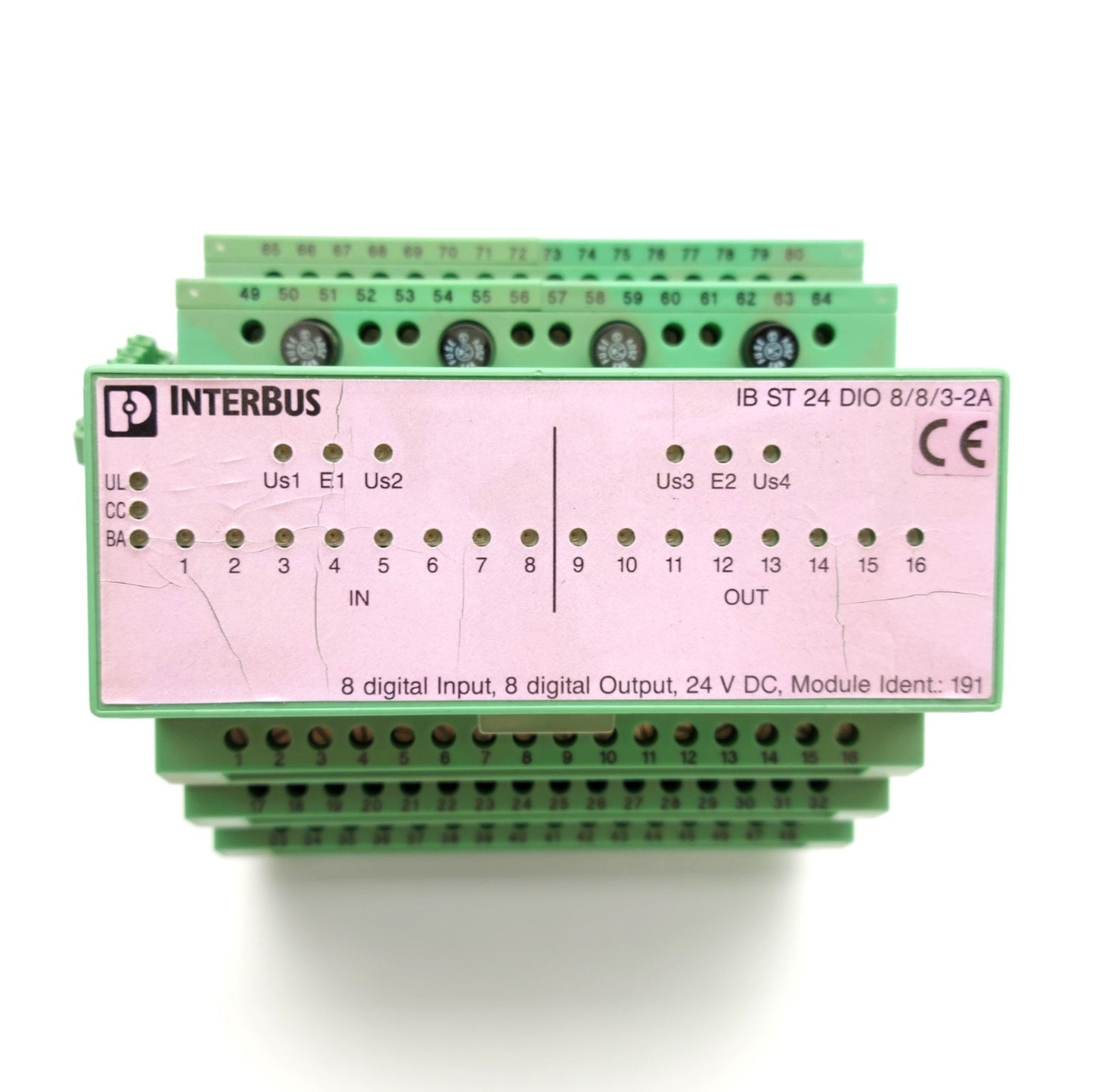 Used Phoenix Contact IB ST 24 DIO 8/8/3-2A INTERBUS ST Digital I/O Module, 8 In & Out
