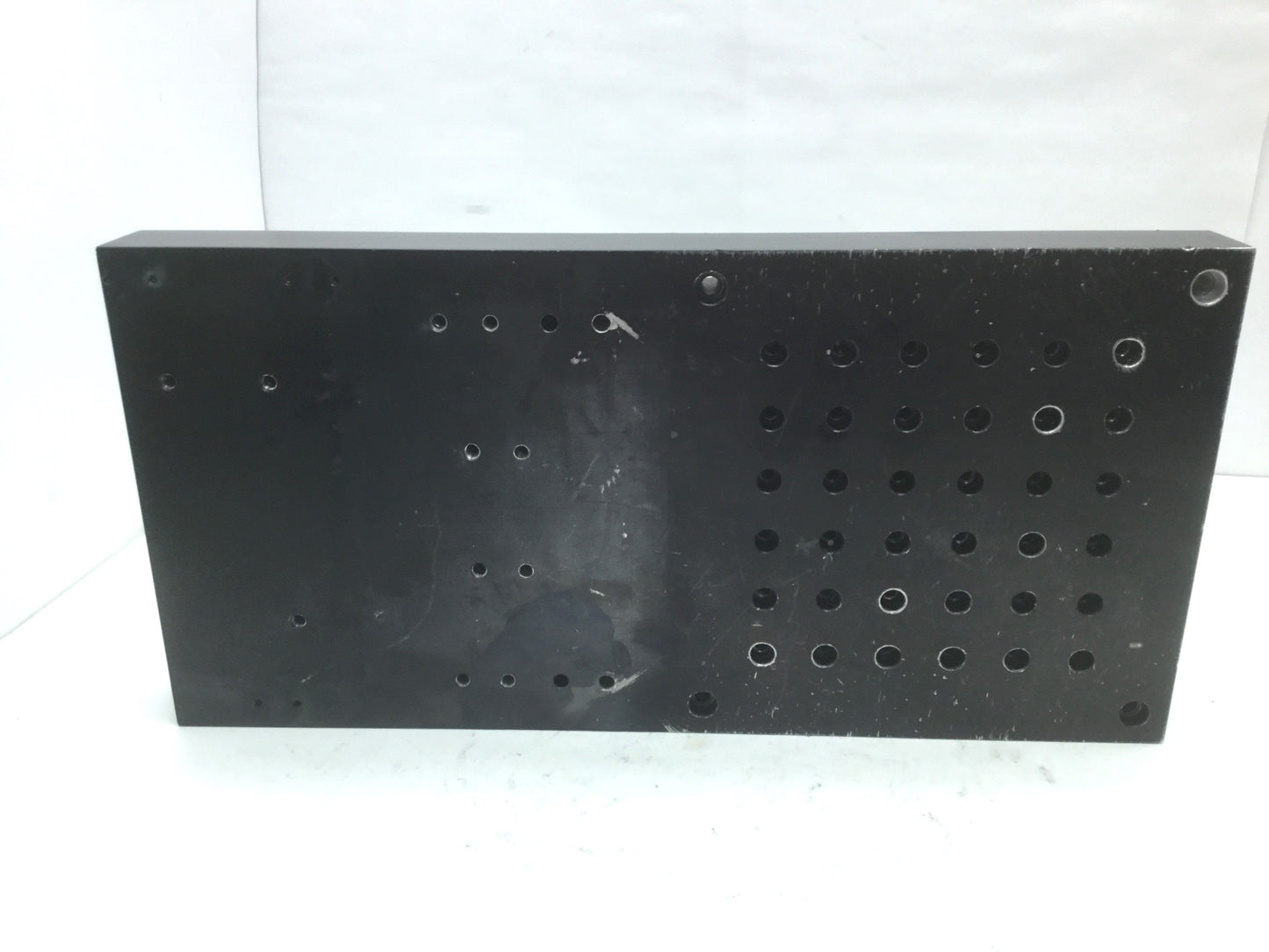 Used Aluminum Bread Board Plate, 36x 1/4-20 Tapped Holes, 15.25x8x1.5"