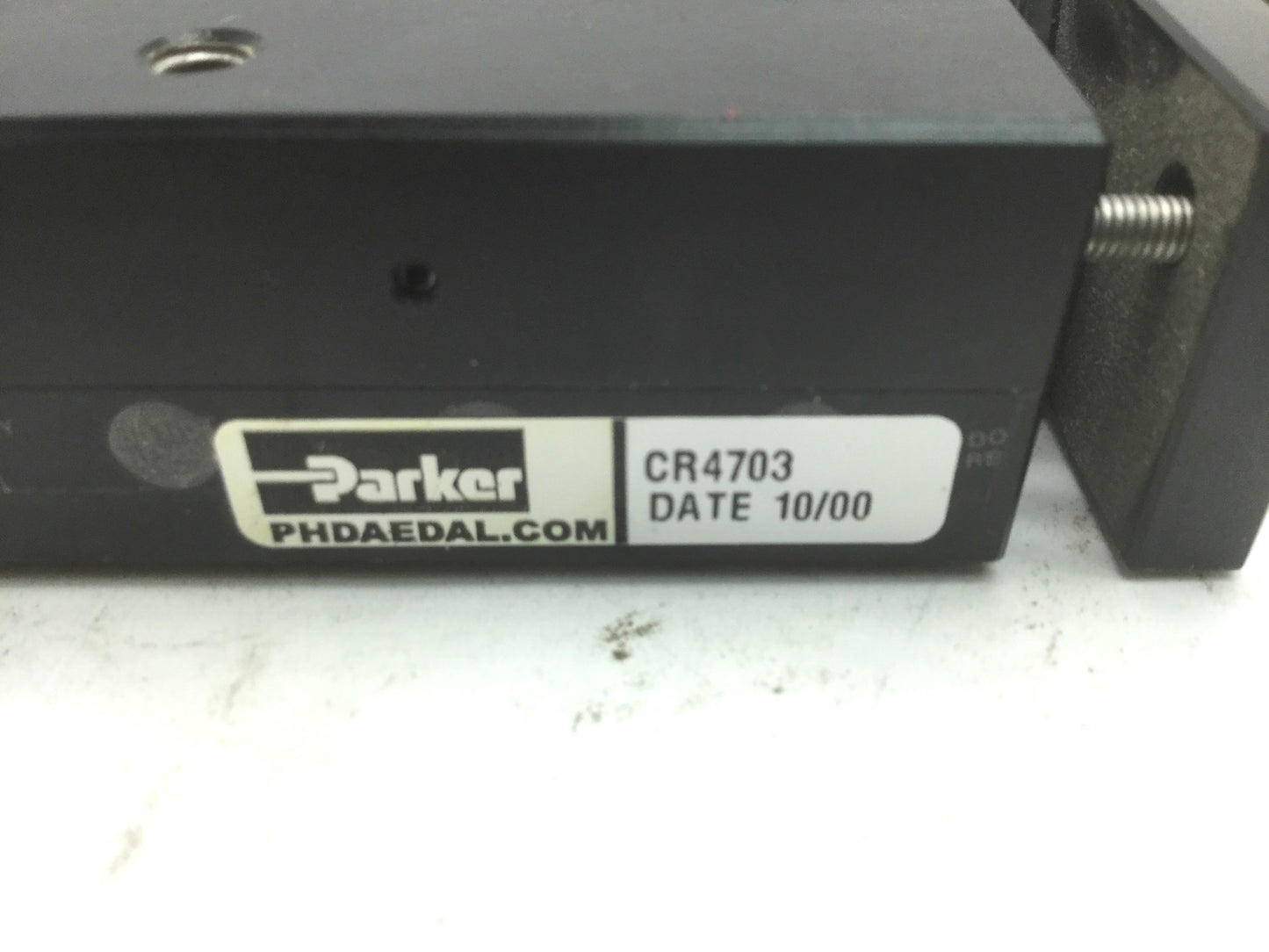 Used Parker CR4703 Crossed Roller Manual Linear Positioning Stage, 1" Travel