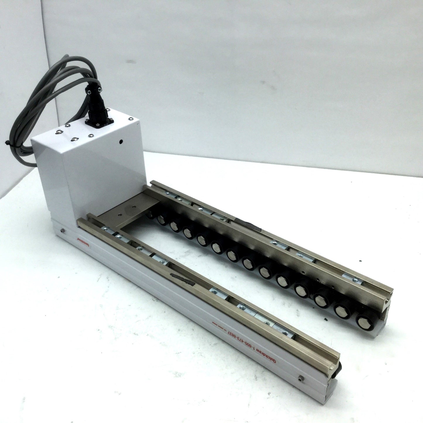 Used Quickdraw 801273 MR Series Slip Roller Conveyor, 17" Long 24VDC 2.5A