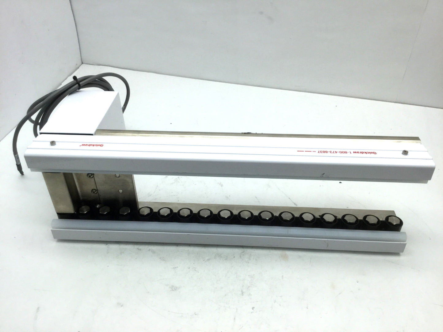 Used Quickdraw 801273 MR Series Slip Roller Conveyor, 17" Long 24VDC 2.5A