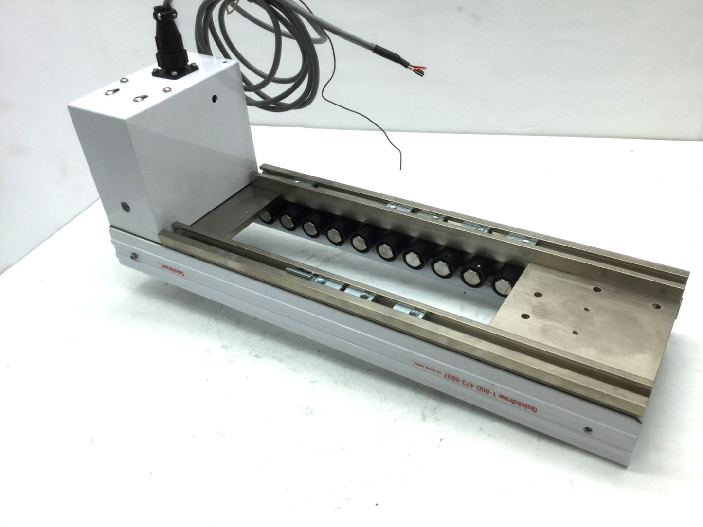 Used Quickdraw 801273 MR Series Slip Roller Conveyor, 17" Long, 24VDC 2.5A