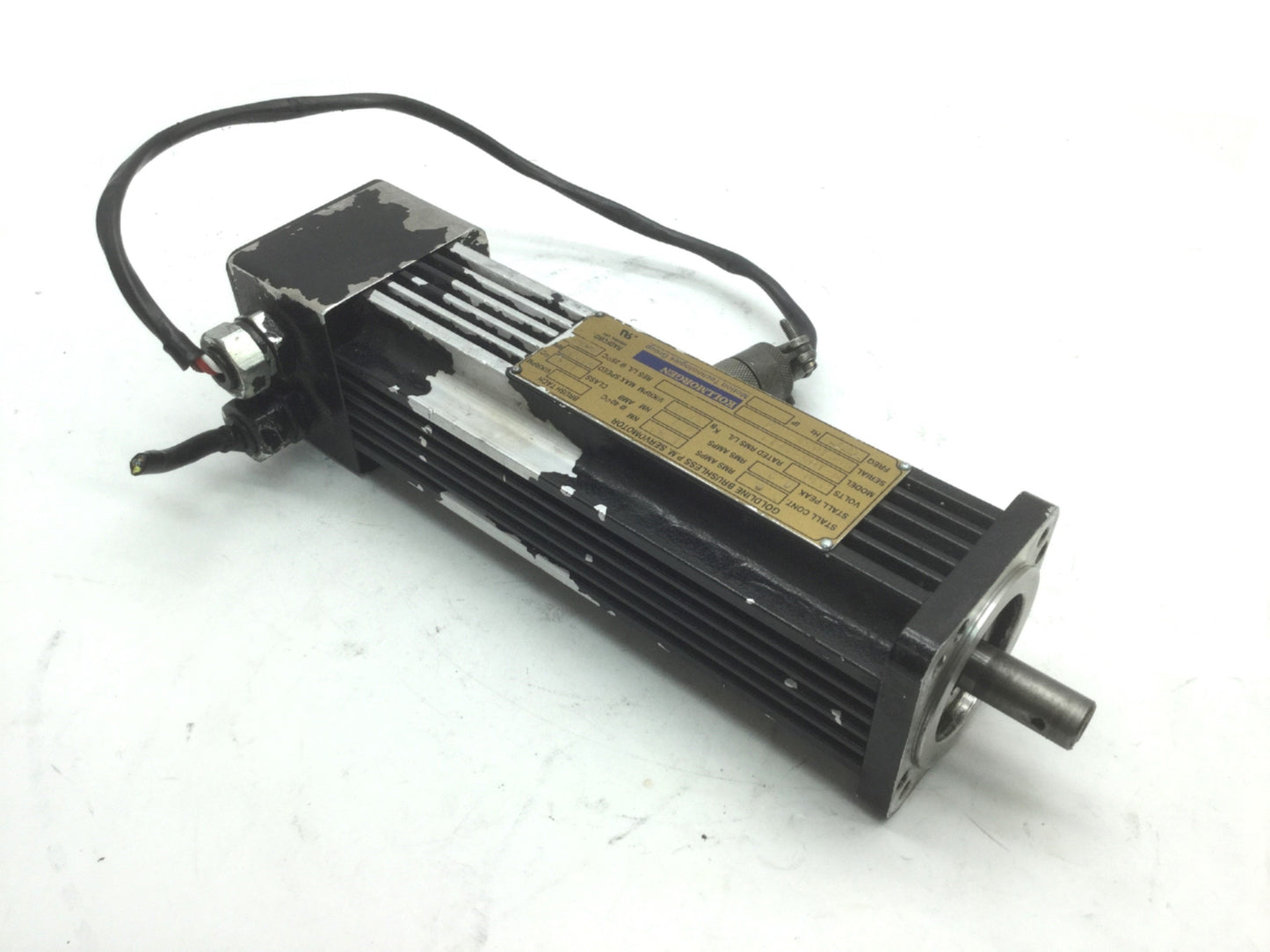 Used Kollmorgen M-105-A-12 Goldline Servomotor, 230VDC, 5300 RPM, 70mm