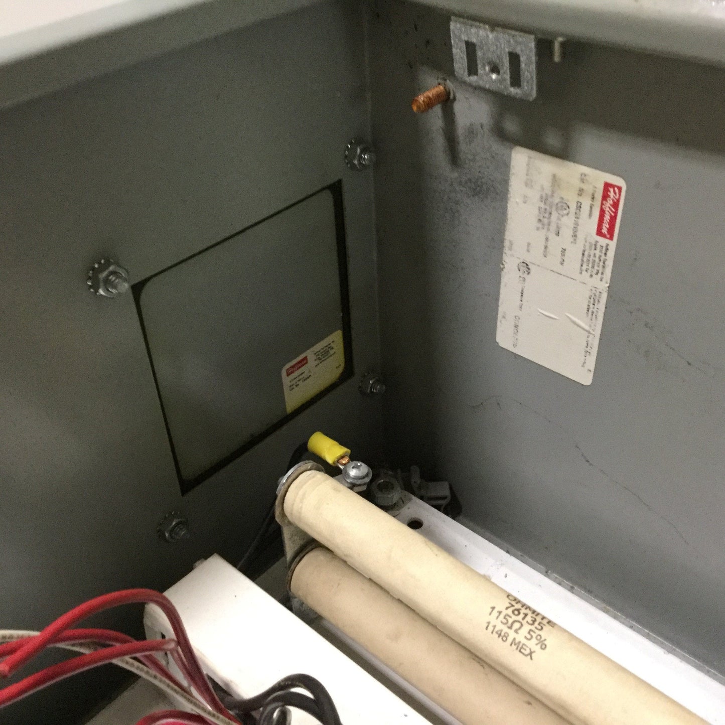 Used Hoffman CSD241610 Metallic Enclosure 24"H x 16"W x 10"D With Misc Components