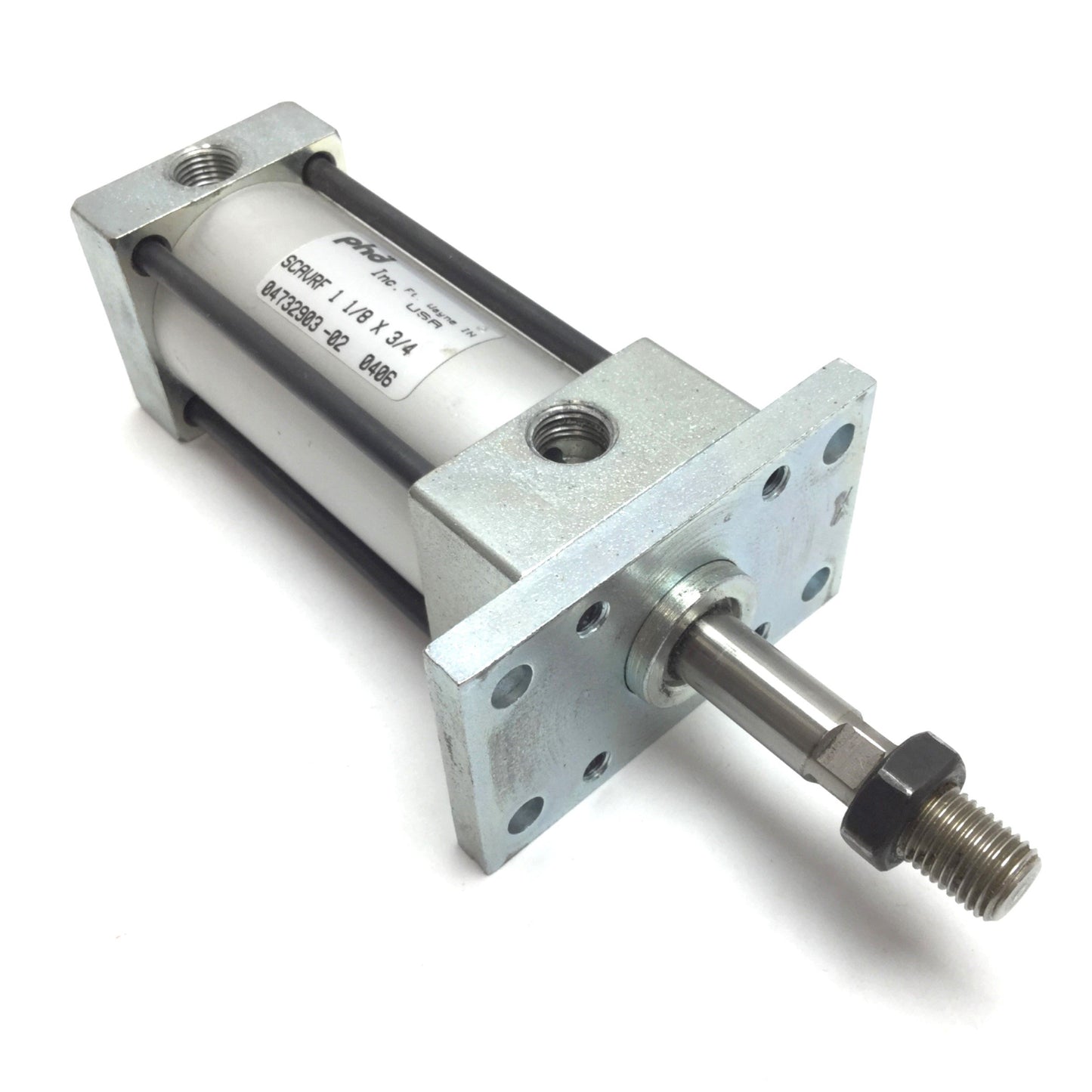Used Phd SCAVRF 1-1/8 X 3/4 Pneumatic Cylinder, Spring Extend Bore 1-1/8" Stroke 3/4"