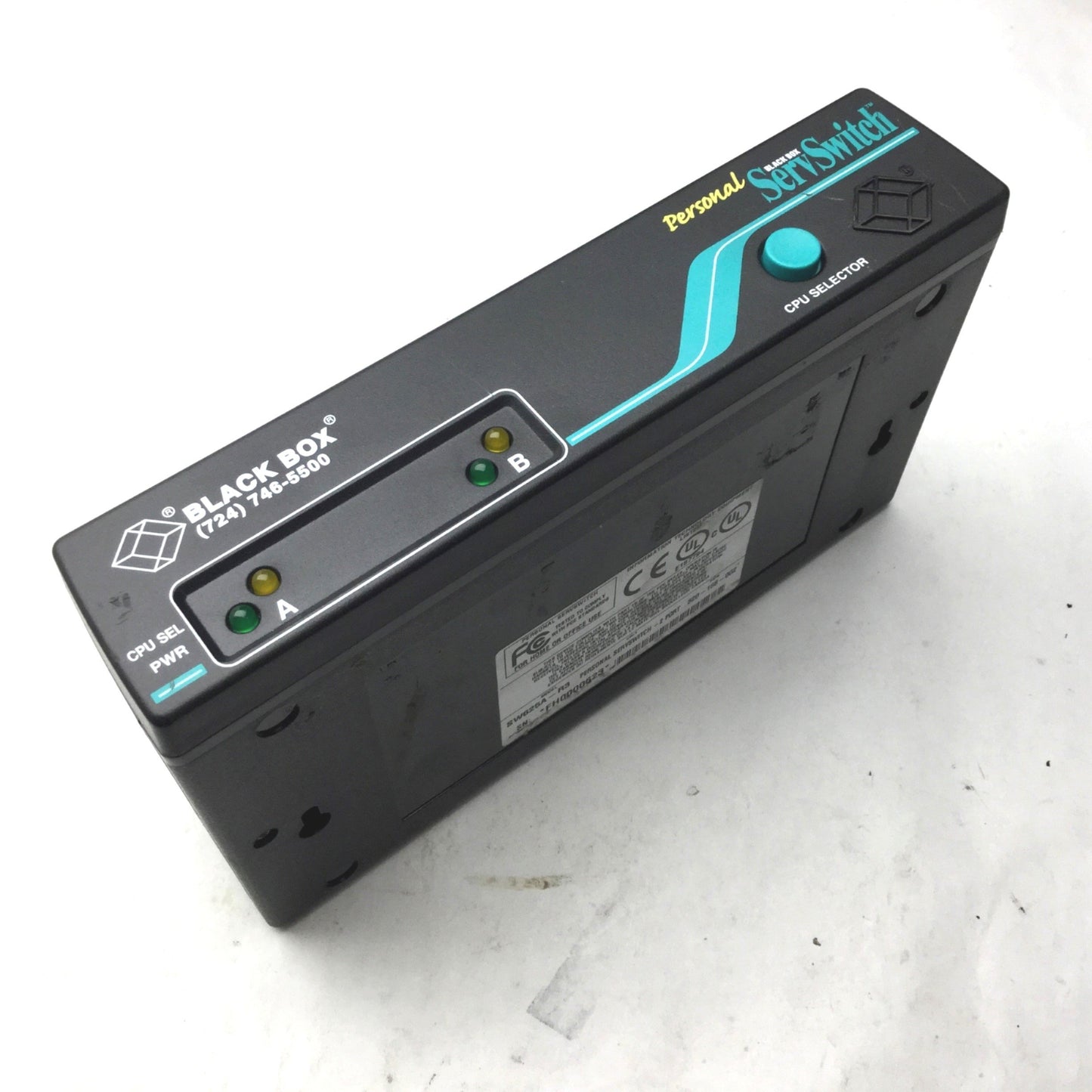 Used Black Box SW625A-R3 Personal Servswitch-2 Port, Voltage: 6VDC, 0.7A