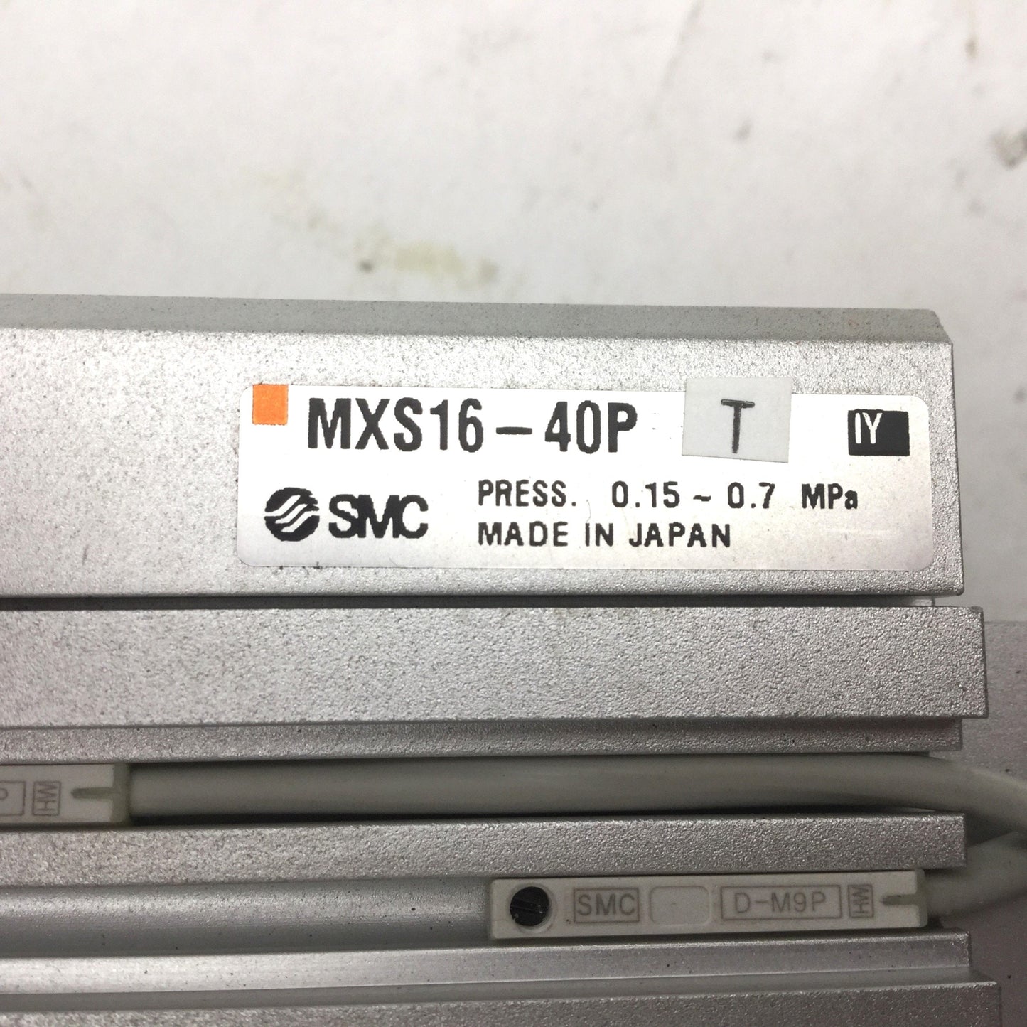 Used SMC MXS16-40P Pneumatic Slide Table, 16mm Bore, 40mm Stroke, 0.15-0.7MPa