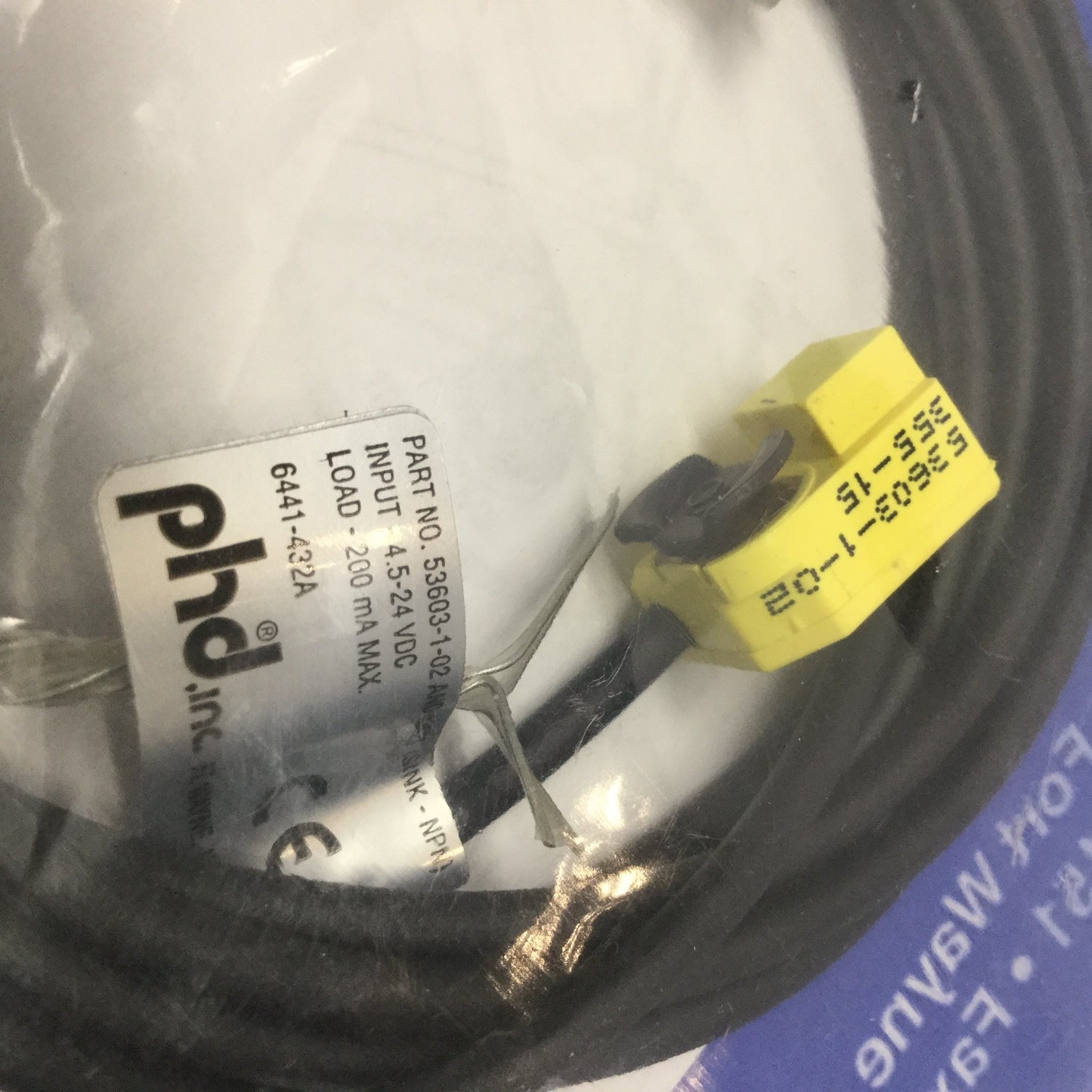 New PHD 53603-1-02 Hall Effect Cylinder Solid State Proximity Switch NPN, 4.5-24VDC