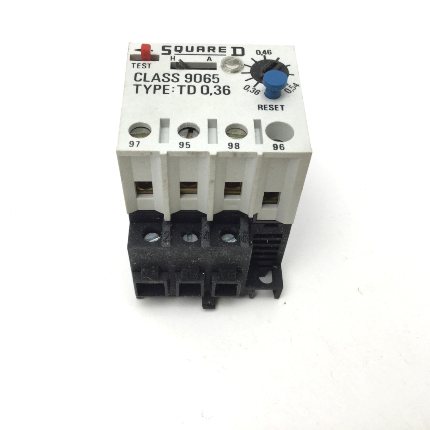 New Square D 9065 Type TD0.36 Thermal Overload Relay Range: 0.39A to 0.54A, 220-660V