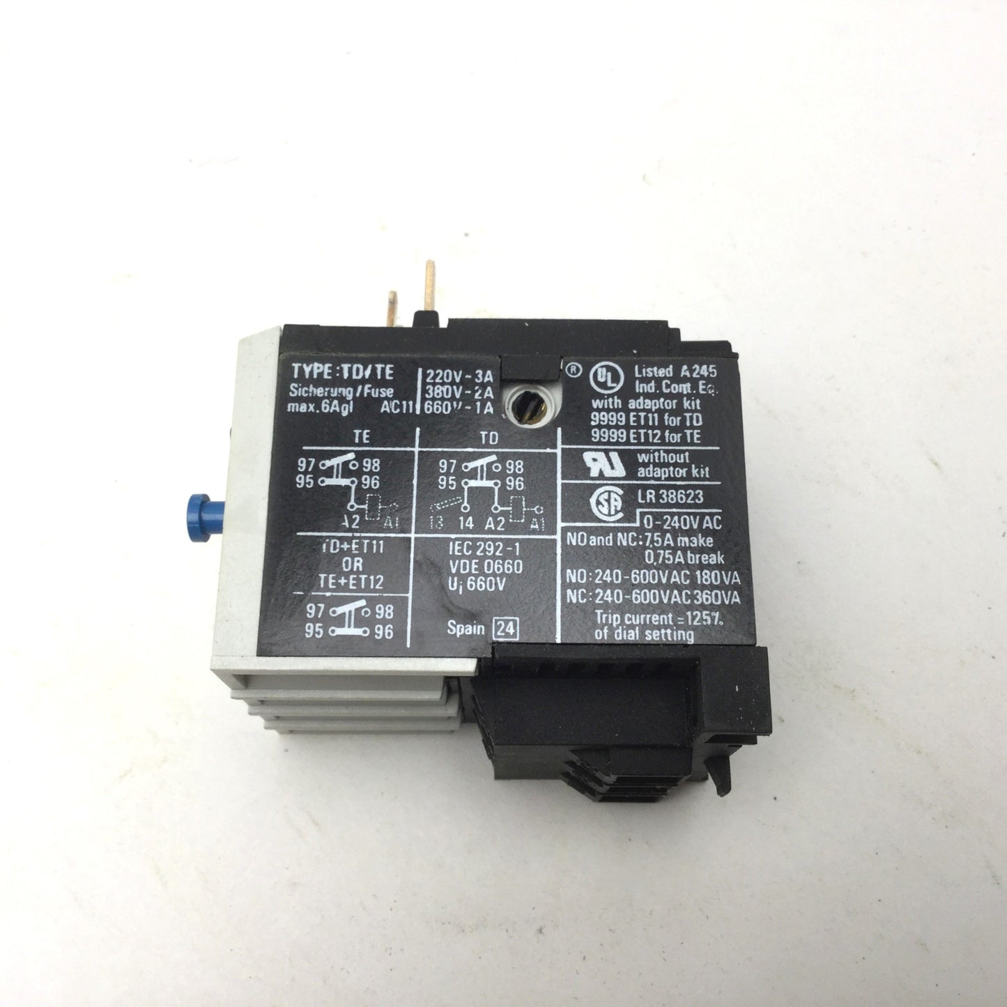 New Lot Of 3 Square D 9065 Type TD0.23 Thermal Overload Relay Range: 0.23A to 0.36A