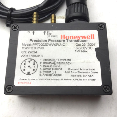 New Other Honeywell PPT0002DWW2VA-C Precision Differential Pressure Transducer, With Cable