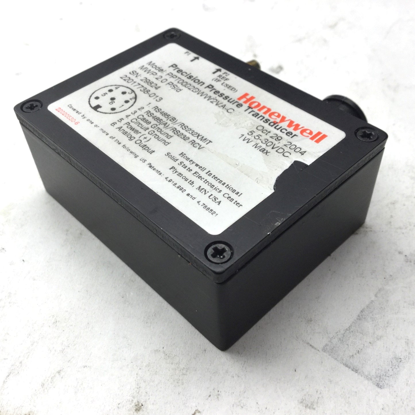 New Other Honeywell PPT0002DWW2VA-C Precision Differential Pressure Transducer, With Cable