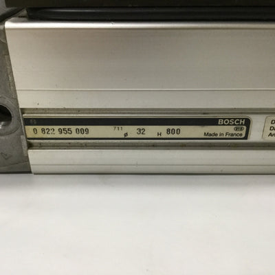 Used Bosch 0 822 955 009 Pneumatic Linear Actuator Travel: 800mm, Bore: 32mm, 1/4"R