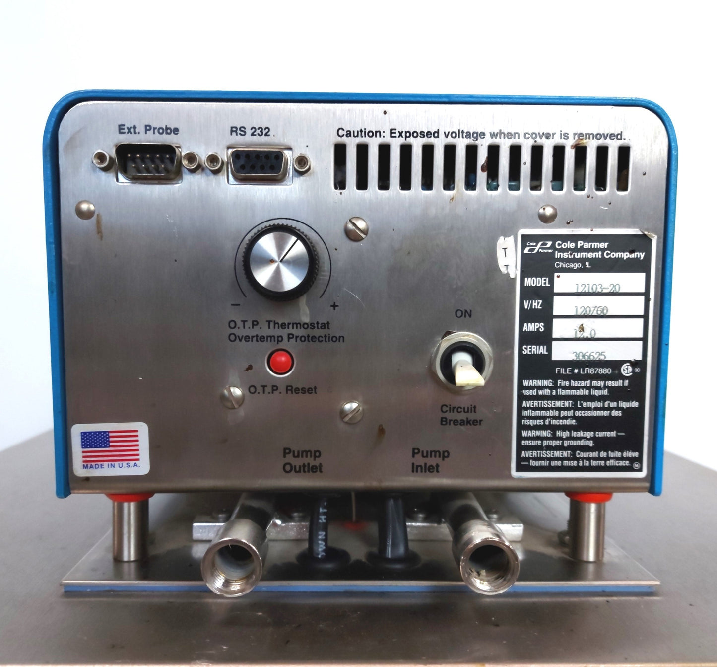 Used Cole Parmer 12103-20 Polystat Refrigerated Bath 13L -30-200℃ 1/4"NPT 120VAC 60Hz