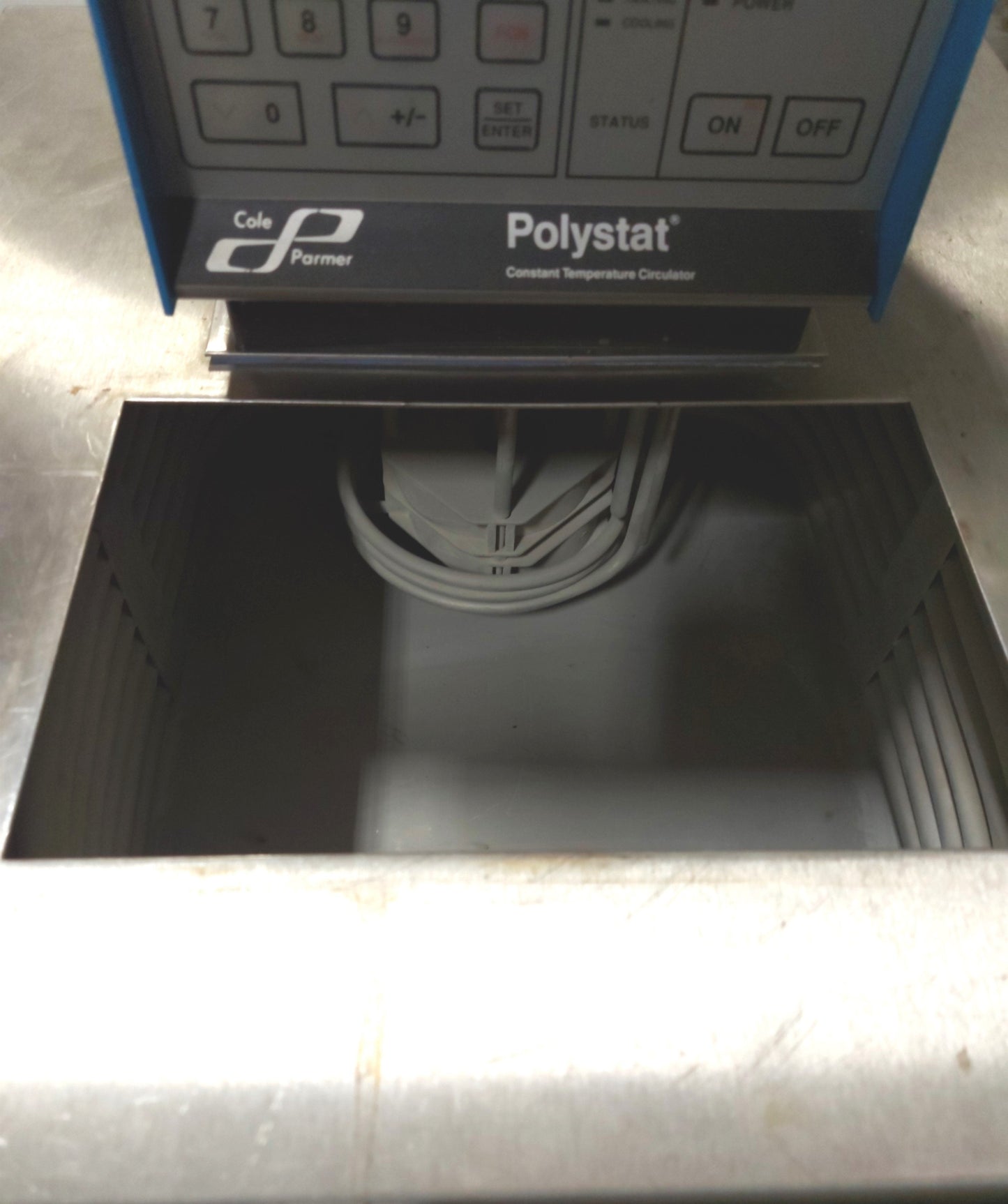 Used Cole Parmer 12103-20 Polystat Refrigerated Bath 13L -30-200℃ 1/4"NPT 120VAC 60Hz