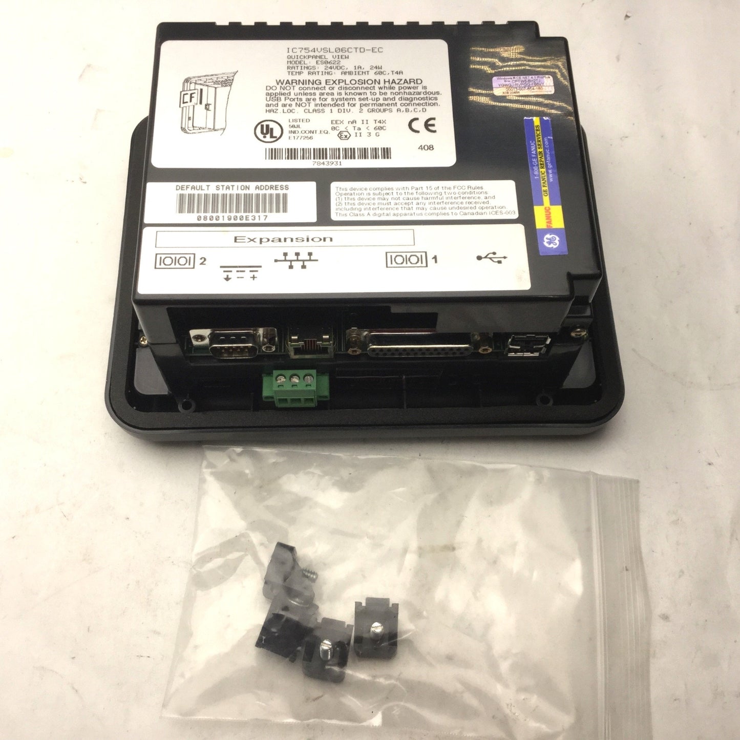 Used Ge Fanuc ES0622 Quickpanel View Human Machine Interface IC754VSL06CTD-EC