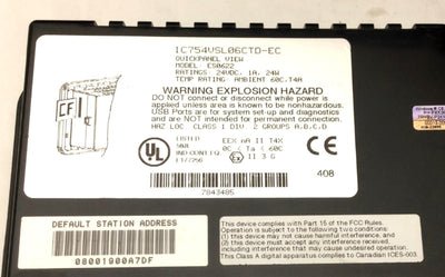 Used Ge Fanuc ES0622/IC754VSL06CTD-EC Quickpanel View Human Machine Interface