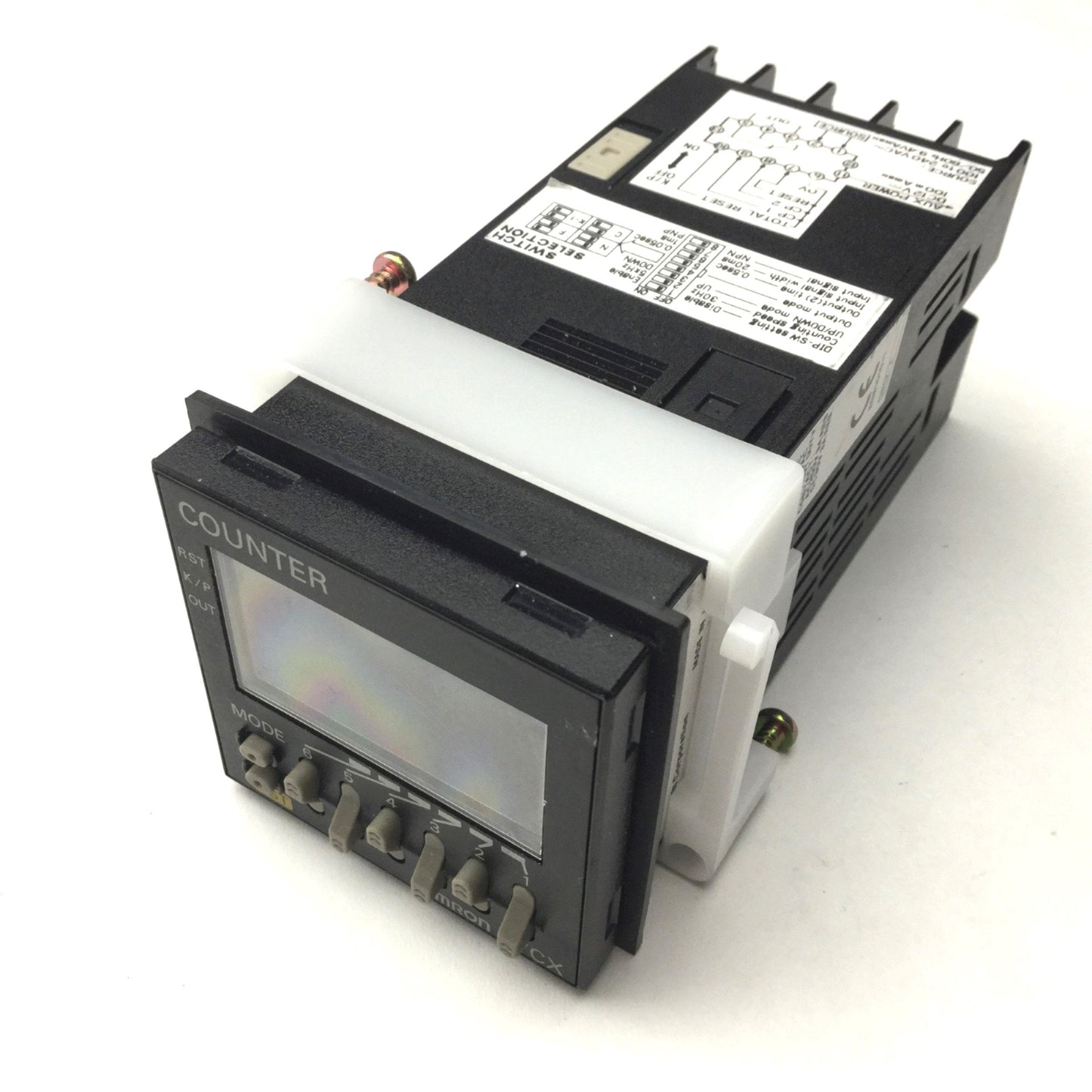 Used Omron H7CX-A Digital Counter 250VAC 3A RES, 30VDC 3A RES, w/Mounting Bracket