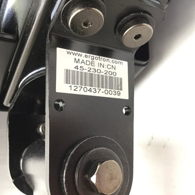 Used Ergotron 45-230-200 Wall Mount Monitor Arm 20" Extension, 5" Lift, 360ø Rotation