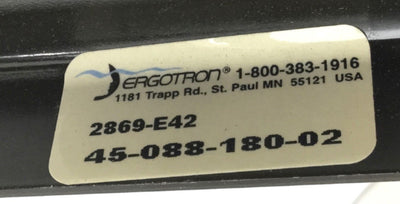 Used Ergotron 45-088-180-02 Monitor Desk Mount & Clamp, 45-088-180-02 Arm, 8" Post