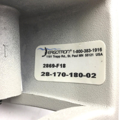 Used Ergotron 428-170-180-02 Flat Monitor Wall Mount 75mm x 75mm, 14" Arm