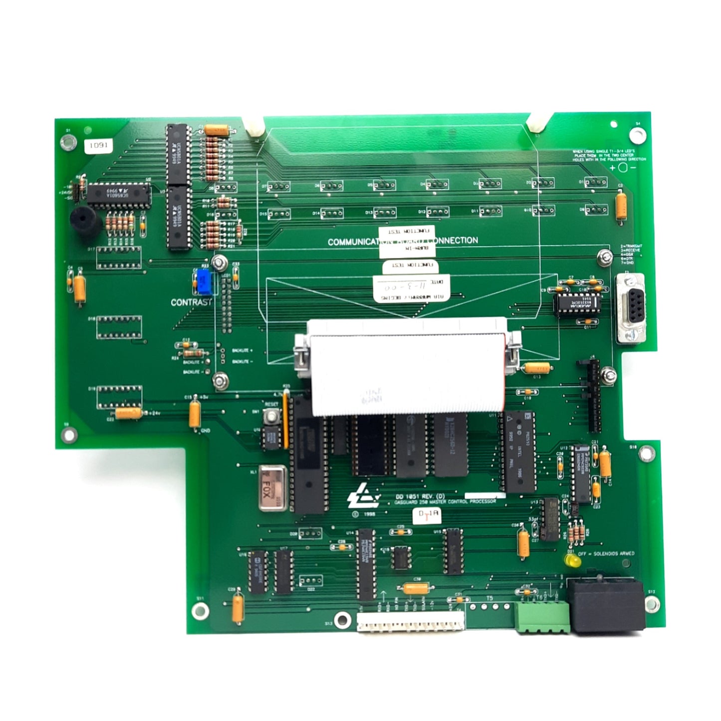 Used Air Products DD 1051 Rev. D Master Control Processor Board for Gasguard 250