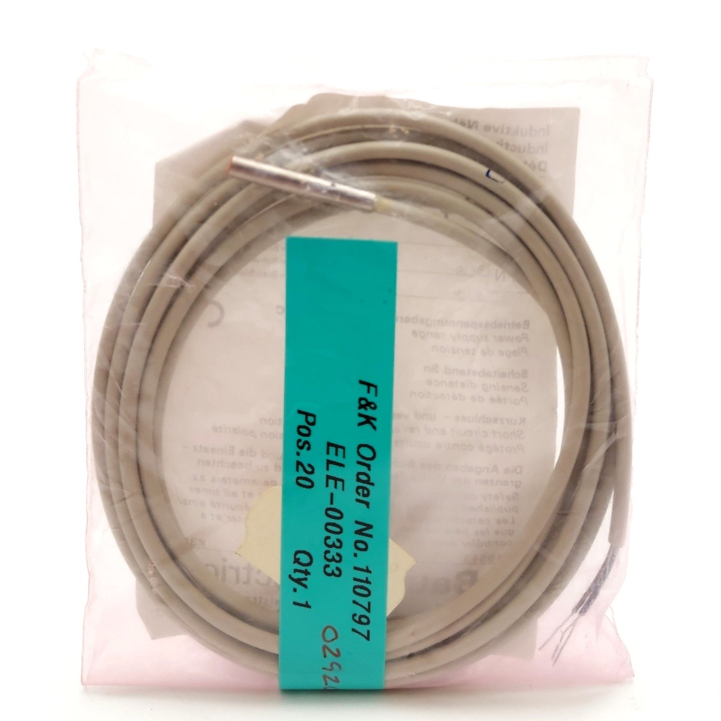 New Baumer Electric IFR 04.26.15/L Proximity Sensor, 0.8mm Sensing, NPN, 10-30VDC