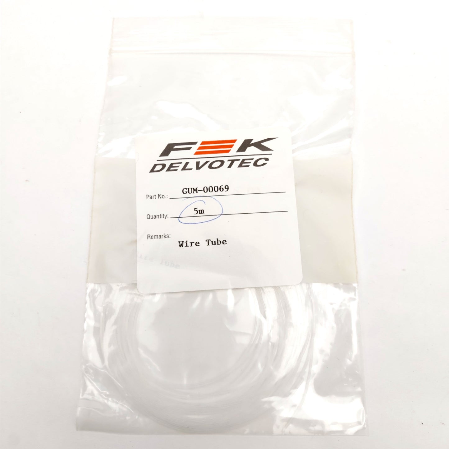 New F&K Delvotec GUM-00069 PTFE Wire Tube, 5m Long