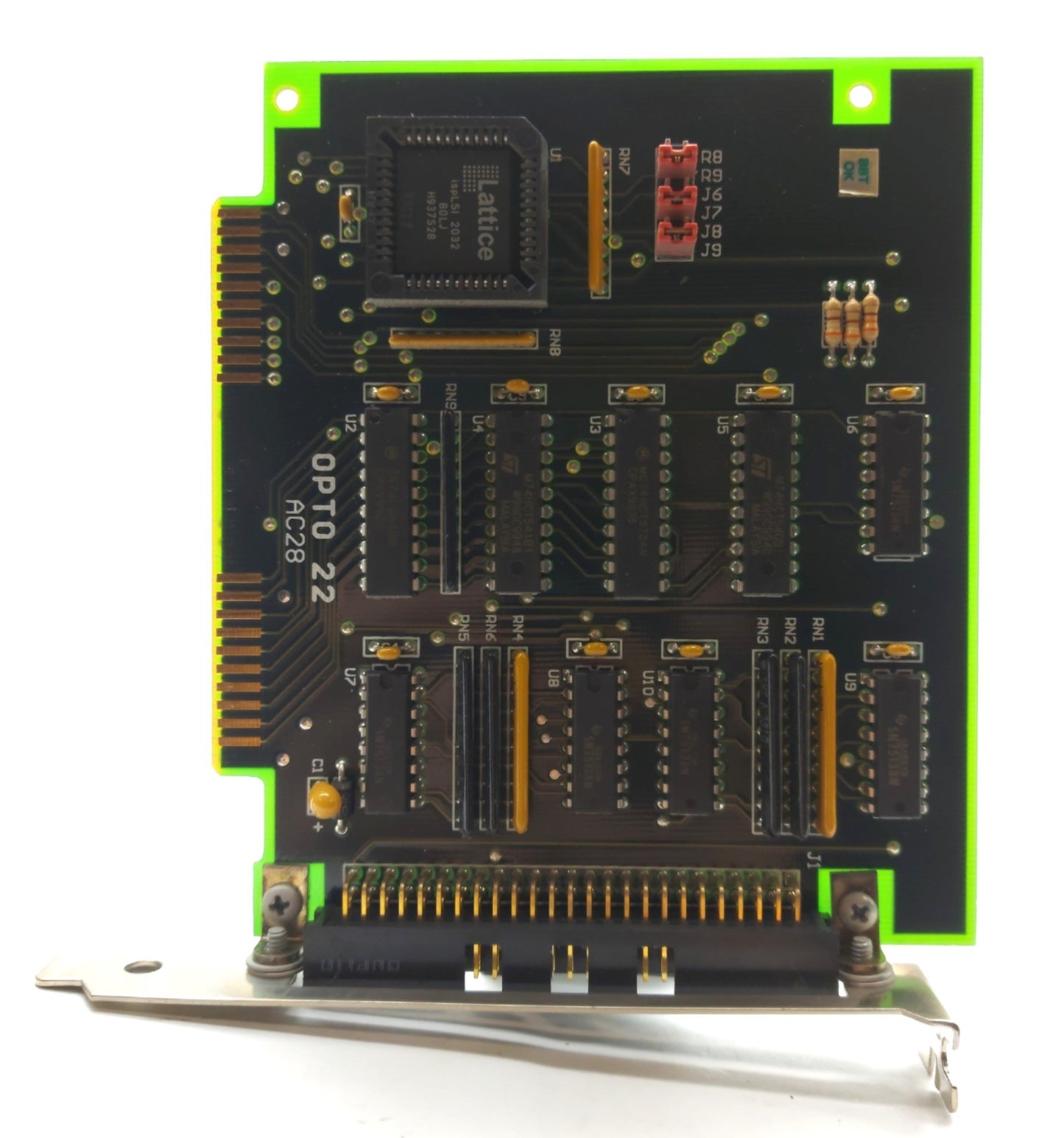Used Opto 22 AC28 ISA Bus to Pamux Bus Adapter, 8-Bit ISA Slot, 50-Pin Connector