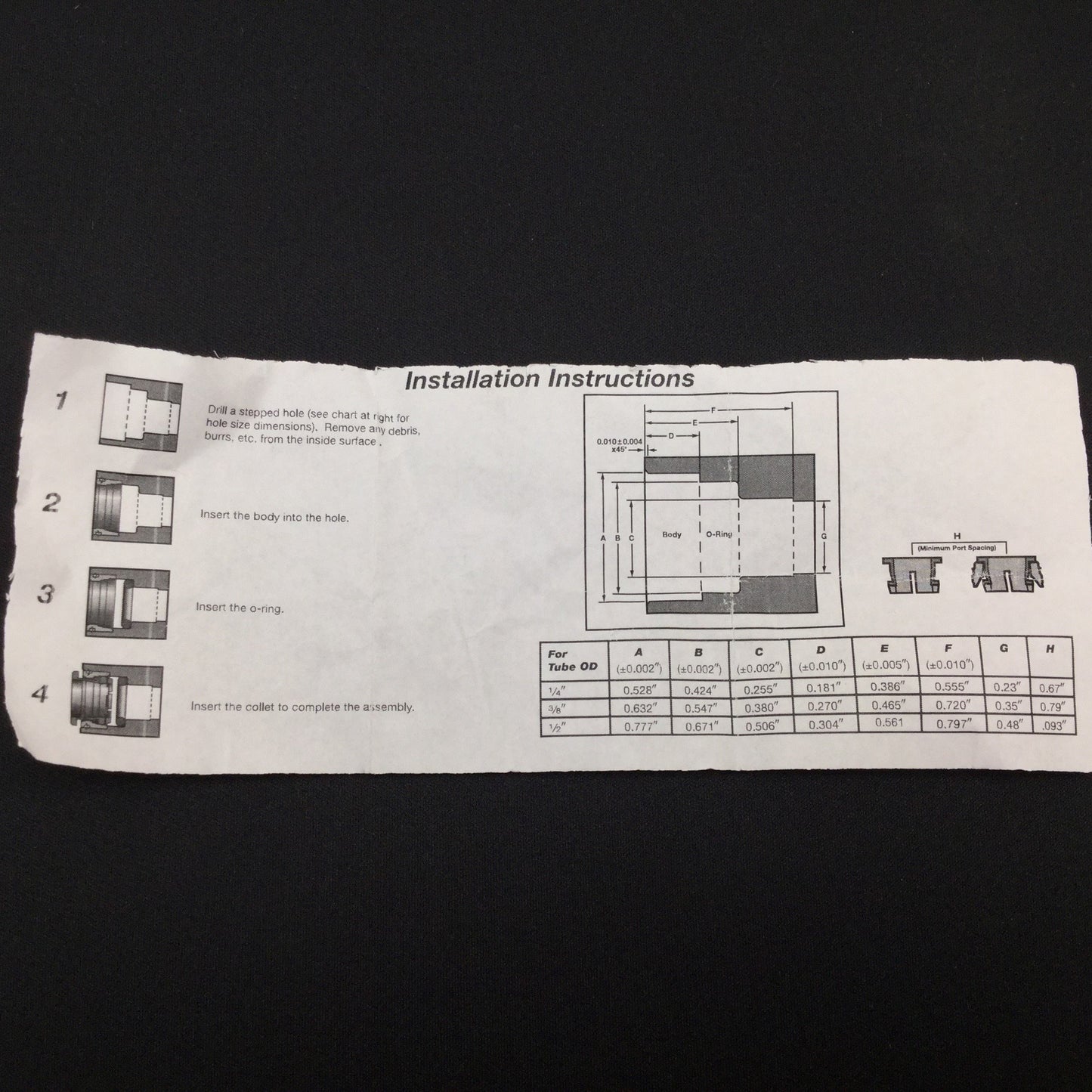 New – Open box Lot of 10 Drill and Install Push to Connect Tube Fitting Hardware Kit 22mm Brass