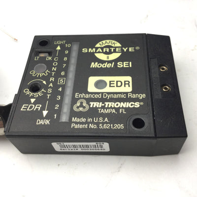 Used Tri-Tronics Model SEI SmartEye Mark II Photo Sensor, 12-24VDC, Flying Leads