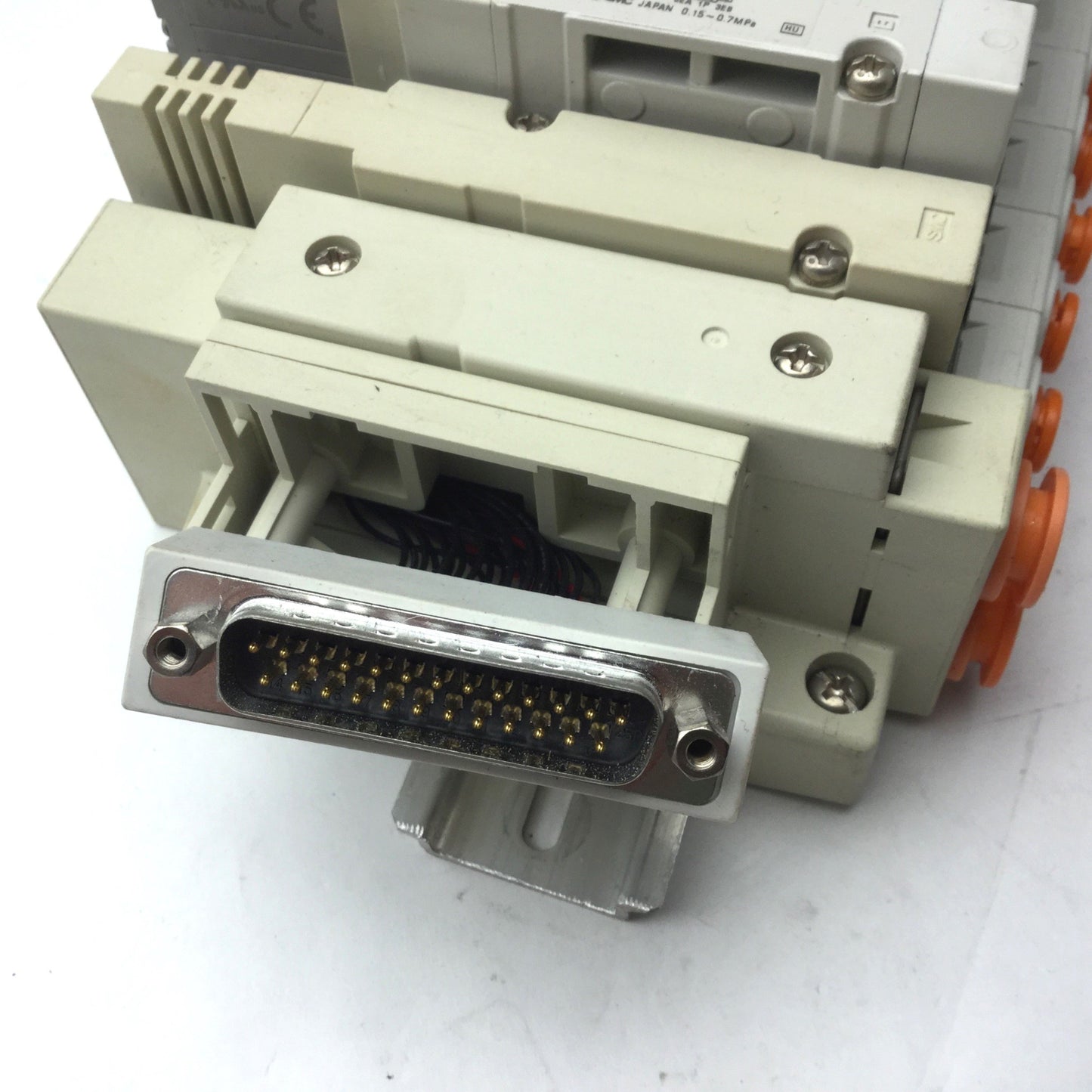 Used Bank of 9 SMC SV2100-5FU Solenoid Valves 5-Port, 2-Position *Broken Connection*