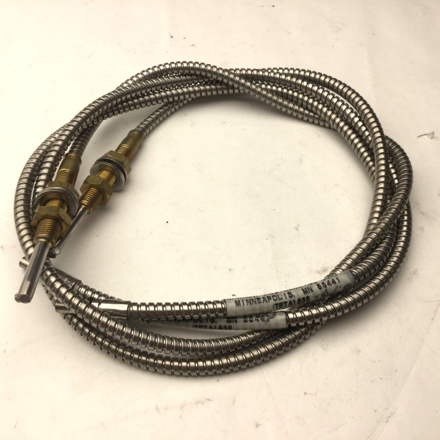 Used Lot of 2 Banner Engineering ITETA1.53S Fiber Optic Cable, Threaded, 36" Long