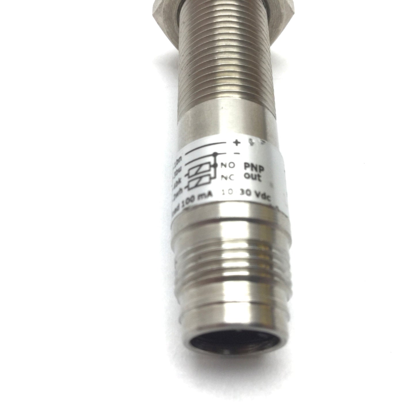Used Micro Detector PMW-0P-1H Inductive Proximity Sensor, 2mm, 10-30VDC, PNP, M12