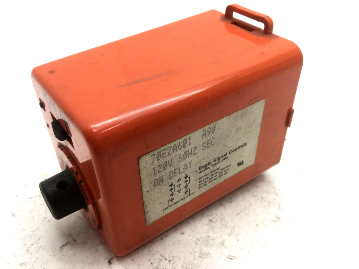Used Eagle 70E2A601 A90 Time On Delay Timer Relay 120V 60Hz