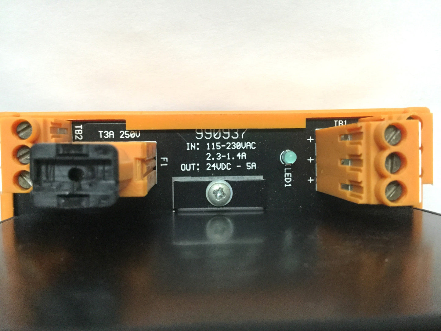 Used Weidmuller 990937 DIN Rail Mount Power Supply 115-230VAC In, 24VDC 5A Out 120W
