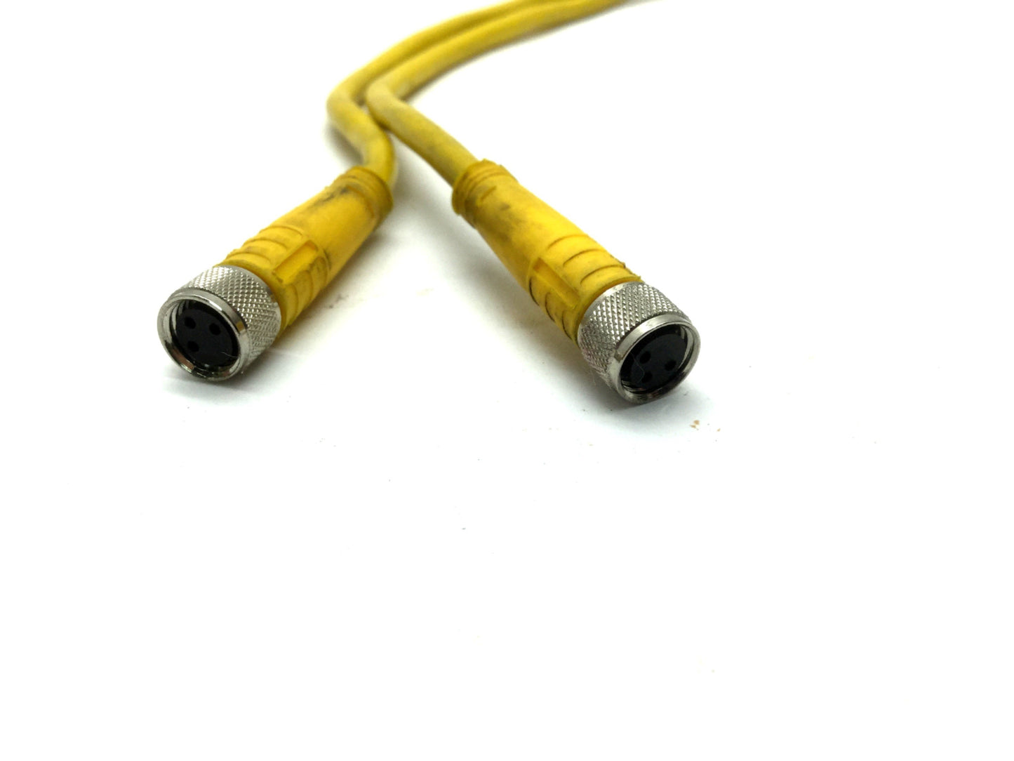 Used Lot of 2 Turck VBRS 4-2PKG 3M-0.2/0.2/S651 Cable Splitter M12 4-Pin to M8 3-Pin