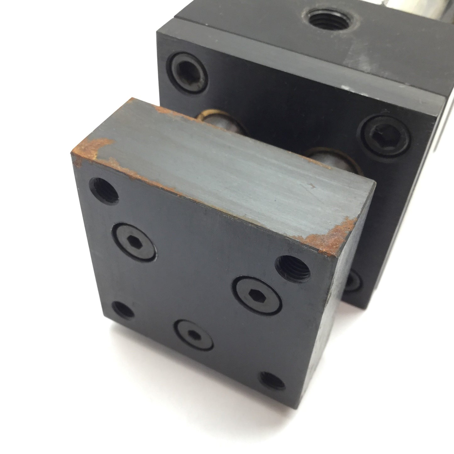 Used Bimba TRD 03-56432 Dual Rod Cylinder, Bore: 2.5", Stroke: 0.5", 1/4" NPT, *Rust*