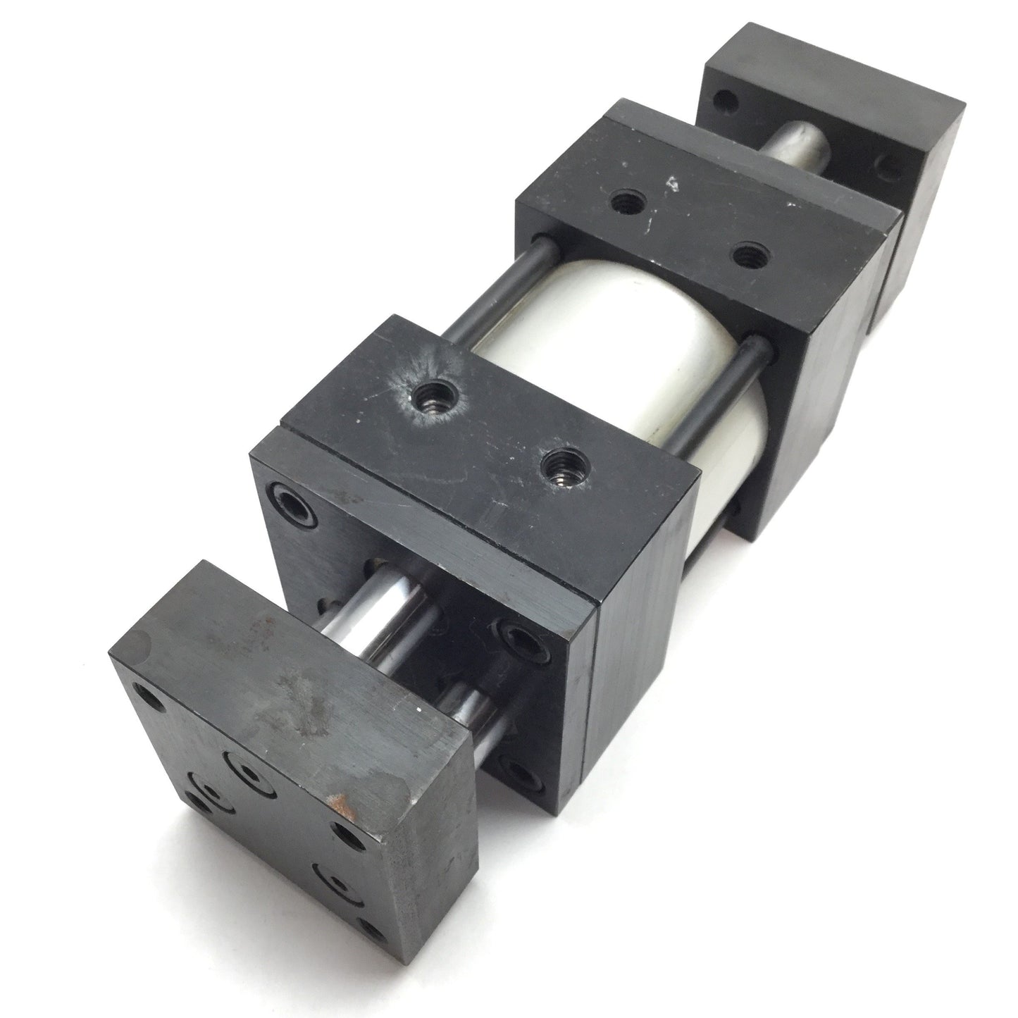 Used Bimba TRD 03-56432 Dual Rod Cylinder, Bore: 2.5", Stroke: 0.5", 1/4" NPT, *Rust*